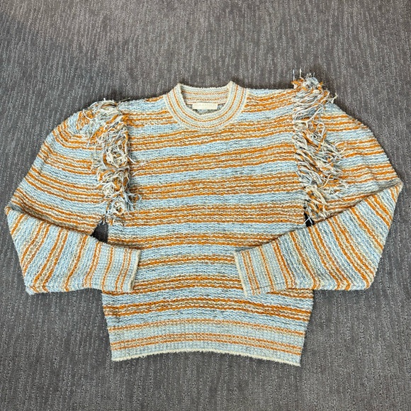 Ulla Johnson Arquette Fringe Crewneck Sweater, Size S - Picture 7 of 10